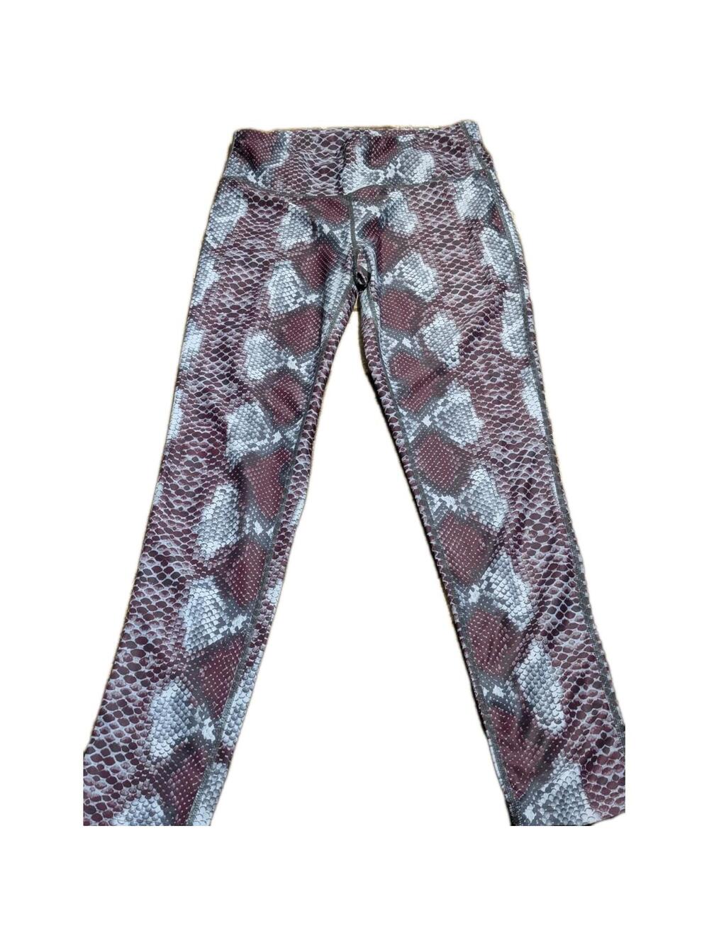 Aqua Athletic Sport Reptile Print Athletic Leggings Sz Medium‎